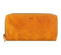 MIKA große Damengeldbörse 42176 Gelb Leder Damenportemonnaie Reißverschluss