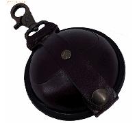 Mika Schlüsselanhänger / Kleingeldbörse groß Sattelleder 9cm braun