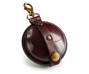 Mika Taschen-Anhänger klein Leder 7 cm braun
