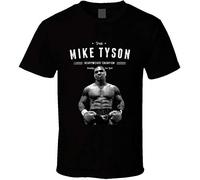 Mike Tyson Iron Mike Boxing Champion Black Graphic Tee Shirt Mens Casual T Shirts Tops Clothing