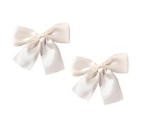 Mikikit 2 Stück Elegante Schleifen Haarspangen aus Kunststoff in Beige Haarschmuck für Braut und Hochzeitsfeier Geeignet für Dickes und Dünnes Haar