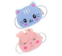 Mikikit 2 Stück-Pack Cartoon Kinder Umhängetasche aus Pu mit Bruchsicherem Material und Robustem Design Kleiner Geldbörse für Mädchen und Kinder im Alltag