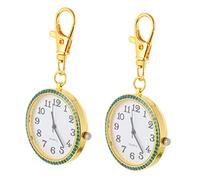 Mikikit 2 Stück Zum Karabiner Lesen Arzt Für Uhr Krankenpflege Dünne Offene Tasche Am Clip-Ring Kristall Hängend Einfache Ältere Verschönerte Neuheit Mit