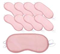 Mikikit 20 Stück Einweg Schlafmaske aus Polyester Leichte Augenbinde für Reisen und Zuhause Weiche Augenschutz Maske in Rosa