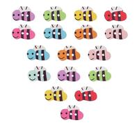 Mikikit 200 Stück Teiliges Holzknöpfe Biene Bunte Nähknöpfe für Basteln Kleidung DIY Dekoration Langlebig Handbemalt Vielseitig für Hemden Jeans Mäntel Geeignet Zufällige Zufällige Farbe