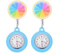 Mikikit 2stücke Cartoon Fob Watch Stylische Einziehbare Pflegeuhr Für Und Ärzte Praktisch Und Für Alltag Langlebiges Material Attraktives Design