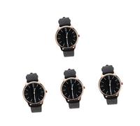 Mikikit 4 Stück Anschauen Lederhandgelenk Lässige Damenuhr Armreifen Für Damen Gürteluhr Für Damen Herrenuhren Dekorative Mädchenuhr Kleinkinder Handgelenk Frau Wählen Armband Glas