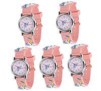 Mikikit 5st Zeichentrickuhr Für Kinder Jungen-mädchen-Armbanduhr Mädchenuhren Im Alter Von 7-10 Jahren Uhr Für Mädchen Uhrendekoration Kinderuhren Karikatur Junge Mädchen Student Kieselgel