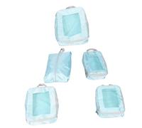 Mikikit 5stücke Reise-packwürfel-Set aus Polyester Kompressions-gepäckaufbewahrungstaschen für Kleidung Schuhe Elektronik und Toilettenartikel Gepäckorganizer für Reisen