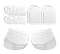 Mikikit 6 Paar Selbstklebende Fersenpolster Gel Einlegesohlen Fersenerhöhung Größe S/l Transparent Waschbar für Damen und Herren Schuhe