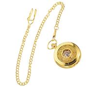 Mikikit Goldene Taschenuhr Mit Römischem Zifferblatt Steampunk Retro Mechanische Uhr Handaufzug Taschenuhr Römische Ziffern Antiker Look Kratzfestes Mineralglas