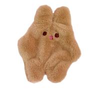 Mikikit Plüsch Münzbeutel mit Hasenmotiv Kleiner Geldbörse aus Weichem Material Khaki mit Reißverschluss Kompakte Geldbörse und Kosmetiktasche für Damen und Mädchen für Reisen und Alltag