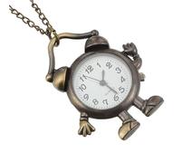Mikikit Uhr Um Den Hals 3 Stück Wecker Taschenuhr Charm-Halskette Herren-taschenuhren Antikes Gehäuse Mechanische Weckeruhr Mechanische Taschenuhren Für Herren Retro-Uhr Halskette