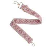 Mikikit Verstellbarer 3,8cm Breiter Jacquard Taschenriemen aus Weichem Canvas mit Clips Ersatz Handtaschengurt für Schulter und Crossbody Taschen Abnehmbar und Komfortabel