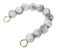 Mikikit Zarte Harzperlen Taschenkette Weiß Ersatz Kettenriemen für Handtaschen Abnehmbare Vintage Dekorative Beutelkette mit Schnallen Robuste Selbstgemacht Zubehör für Damen