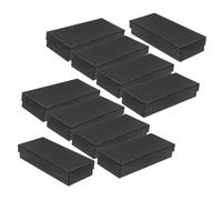 Mikinona 10 Stück Uhren Geschenkbox mit Innenfutter Hochwertige Quadratische Uhrenverpackung für Herren Damen Reise und Aufbewahrung Eleganter Schutz und Weiches Innenfutter