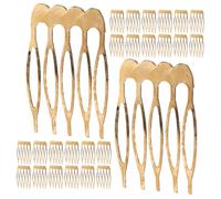 Mikinona 100stücke DIY Haarschmuck Rohlinge Goldene Seitliche Kämme mit Clips für Brautschleier Dekorative Kronen Metall-hochzeitskämme DIY Bastelarbeiten für Damen