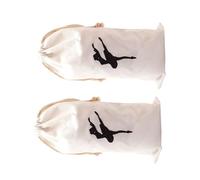 Mikinona 2 Stück Fasergewebe Tanzbeutel Mit Kordelzug Für Kleine Mädchen Aufbewahrungstasche Für Spitzenschuhe Verschleißfest Und Sicher Für Ballett Zubehör