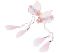 Mikinona 2 Stück Schmetterlinge Haarspangen Bunte Quaste Haarklammer Für Alltag Party Und Cosplay Modisches Haar Accessoire Für Damen Und Mädchen