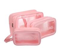 Mikinona 3stücke Teiliges Transparenten Kosmetiktaschen wasserdichte Reise-waschtasche Für Damen Große Mittlere Und Kleine Aufbewahrungstaschen Für Make-up Und Toilettenartikel