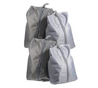 Mikinona 4 Stück Reise Schuhorganizer aus Strapazierfähigem Polyester Kompakter Sneakerhalter für Reisen und Haushalt Schuhbeutel mit Großem Fassungsvermögen Handliche Aufbewahrungstasche