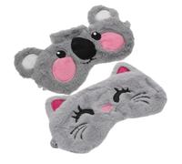 Mikinona Cartoon Plüsch Schlafmaske 2 Stück Ebene Motiv Augenmaske Aus Weichem Plüsch Atmungsaktiv Lichtundurchlässig Für Reisen Hotel Und Nickerchen