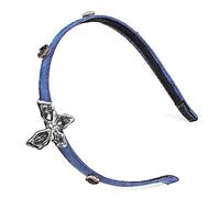 Mikinona Denim Stirnband Schmetterlings Haarreif Damen Elastisch Modisches Jeans Haarband Kopfschmuck Alltag Party Hochzeit