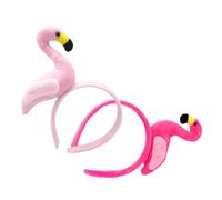 Mikinona Flamingo Haarreif 2 Stück in Rosarot und Pink Weicher Plüsch Stirnband für Tropische Partys und Fotoshootings Kreatives Party Haaraccessoire für Damen und Cosplay