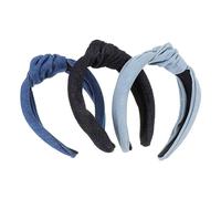 Mikinona Jeans Stirnband 3 Stück Breit Geknotet Haarband Mädchen Kopfdekor Stoff Haarschmuck Alltag Party
