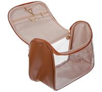 Mikinona Kosmetiktasche in Großer Größe aus Transparentem PVC mit Henkel Reise Kosmetik Organizer für Make Up Toilettenartikel Wasserabweisend und Hängbar Kulturbeutel für Damen