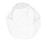 Mikinona Retro -Schleierstirnband Party Kopfschmuck Stirnbänder für Frauen Brautschleier Stolz-Accessoires für Frauen dekorative Stirnbänder für Damen Braut-Hochzeits-Stirnband Stoff Weiß