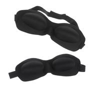 Mikinona Schlafmaske 2 Stück 3d Eva Augenmaske Schwarz Große Lichtblockierende Schlafbrille Elastisch Weiche Nachtmaske für Reisen Hotel Zuhause