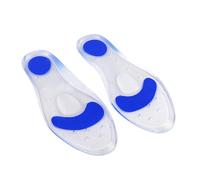 Mikinona Silikon Einlegesohlen Fußgewölbestütze Größe L Dämpfende Gelsohlen für Sportschuhe Fußpflege Massage Unisex für Damen und Herren
