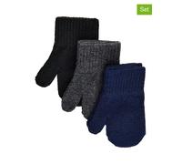 mikk-line 3er-Set: Fästlinge in Dunkelblau - Größe 92-104 | Baby Handschuhe
