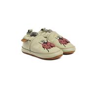 Mikk-line Baby Krabbelschuhe - Weiche Lauflernschuhe aus Leder mit rutschfester Wildledersohle - Bedruckte Hausschuhe mit Tiermotiv & Leinenfutter für Jungen & Mädchen - Perfekt für 0-48 Monate