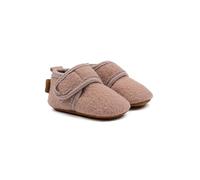 Mikk-line Hausschuhe Baby 0-6, Krabbelschuhe mit Ledersohle, Adobe Rose