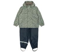 Mikk-Line - Kid's PU Rain Set with Fleece Suspension 104 - Regenset, Gr. 140, bunt (IcebergGreen)