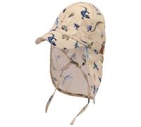 Mikk-Line - Kid's Summercap Long Neck AOP - Cap, Gr. 51 cm 51 cm - 2-4 Years, beige (Lizard)