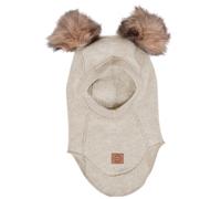 Mikk-line Schlupfmütze Baby Winter mit Pom Pom 86-92 | Warme Sturmhaube für Kinder & Kleinkinder | Weiche Baby Mütze | Atmungsaktiv Mütze Schal Kombi