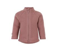 Mikk-line Walkjacke 80 Burlwood | Oeko-TEX Standard 100 | Babyjacke mit Reißverschluss für Baby und Kinder | 95% Wolle - 100% mulesingfrei Merinowolle | Für Mädchen und Jungen | Umkehrbare Bündchen