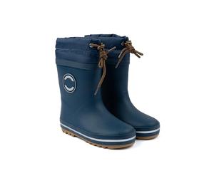 Mikk-line Warm Gefütterte Gummistiefel Kinder 28 Orion Blue | Wasserdicht Regenstiefel für Jungen und Mädchen | Winddicht Thermo Gummistiefel | Regenschuhe Mit Reflektiernde Details