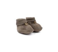 Mikk-line Woll Hausschuhe Kinder 50/56 Melange Denver | Krabbelschuhe Baby in Wool Und Polyster Für Mädchen und Jungen | Woll-Babysocken | Lauflernschuhe Baby | Babyschuhe 0-6 Monate