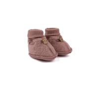 Mikk-line Woll Hausschuhe Kinder 62/68 Burlwood | Krabbelschuhe Baby in Wool Und Polyster Für Mädchen und Jungen | Woll-Babysocken | Lauflernschuhe Baby | Babyschuhe 0-6 Monate