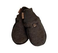 mikk-line Wollfäustlinge in Dunkelbraun - Größe 62/68 | Baby Handschuhe