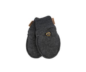mikk-line Wollfäustlinge in Anthrazit - Größe 74/80 | Baby Handschuhe