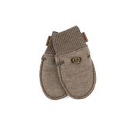mikk-line Wollfäustlinge in Braun - Größe 50/56 | Baby Handschuhe