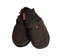 mikk-line Wollfäustlinge in Dunkelbraun - Größe 74/80 | Baby Handschuhe