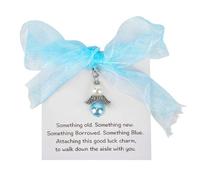 Mikovivi Hochzeitsstrauß Anhänger, Blauer Engel Strauß Anhänger Umarmung vom Himmel Anmutige Brautdusche Accessoire für Braut Erinnerungsgeschenk