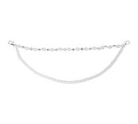 Mikovivi Strass-Perlen-Geldbörsenkette, Mehrlagiger Punk-Schlüsselanhänger Punk-Jeans-Schlüsselanhänger Accessoire für Männer und Frauen (Silber)