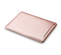ele ELEOPTION Mikrofaser Leder Laptop Sleeve Slim Case Cover Luxus PU Ledertasche Elagant Schutzhülle integriert Mousepad kompatibel mit Macbook Pro & Pro Retina 15,4"